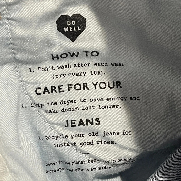 Madewell 11" Roadtripper Slit Hem Jeans 29 Blue Stretch Denim High Rise DM2475 - Picture 12 of 13